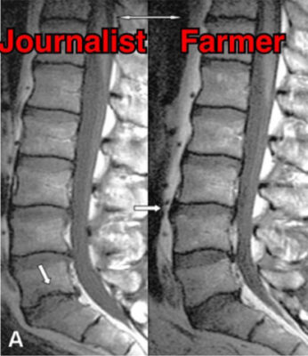 Journalist (links) - Bauer (rechts)